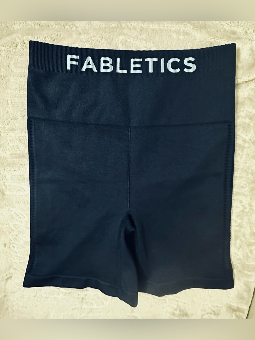 Fabletics Seamless Eyelet Perforated High Rise Biker Shorts Navy Blue Size XS S